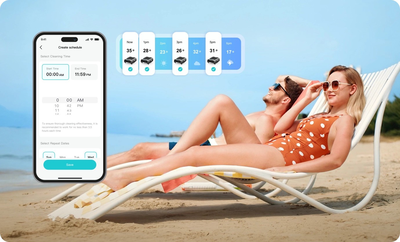 Ovládání přes aplikaci Aiper Surfer S2