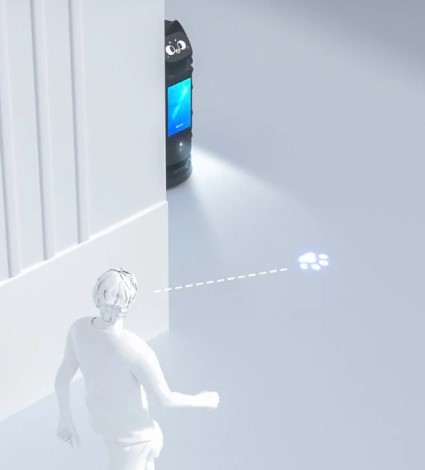 BellaBot Pro bezpečnostní projekce