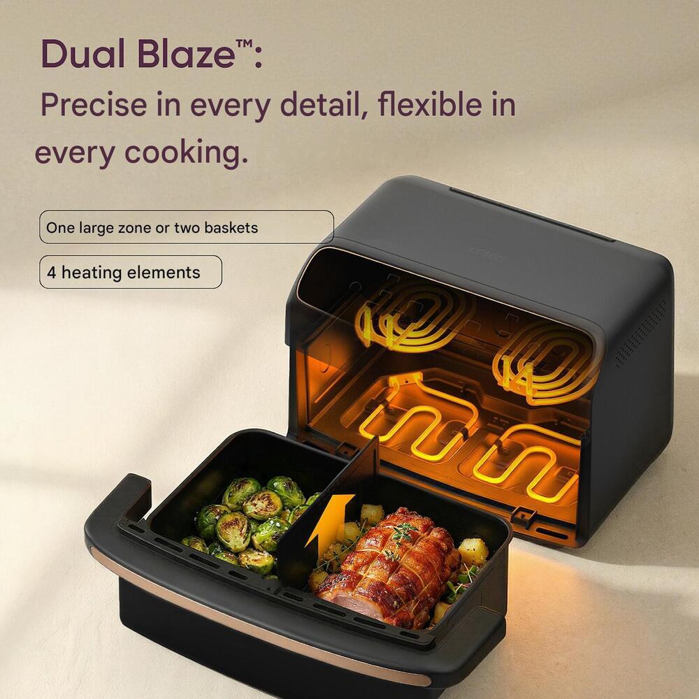 Čtyři topné spirály Cosori Dual Blaze Twin Fry Compact