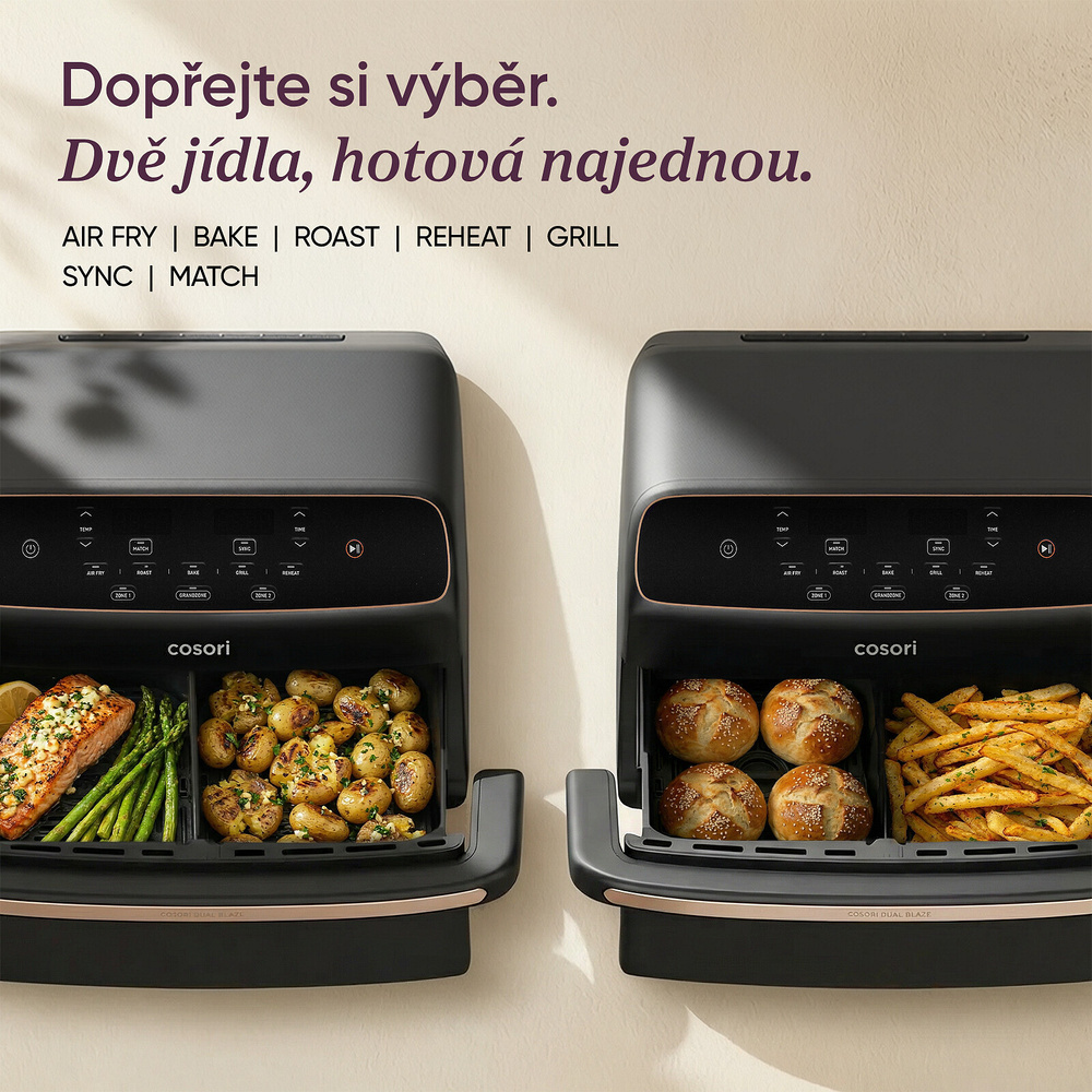 Programy Cosori Dual Blaze Twin Fry Compact