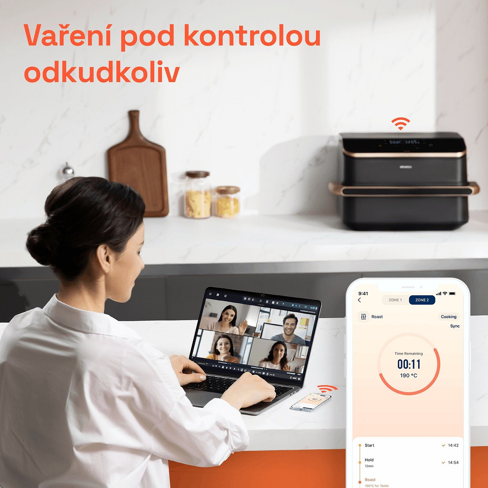 Chytré ovládání Cosori Dual Blaze TwinFry
