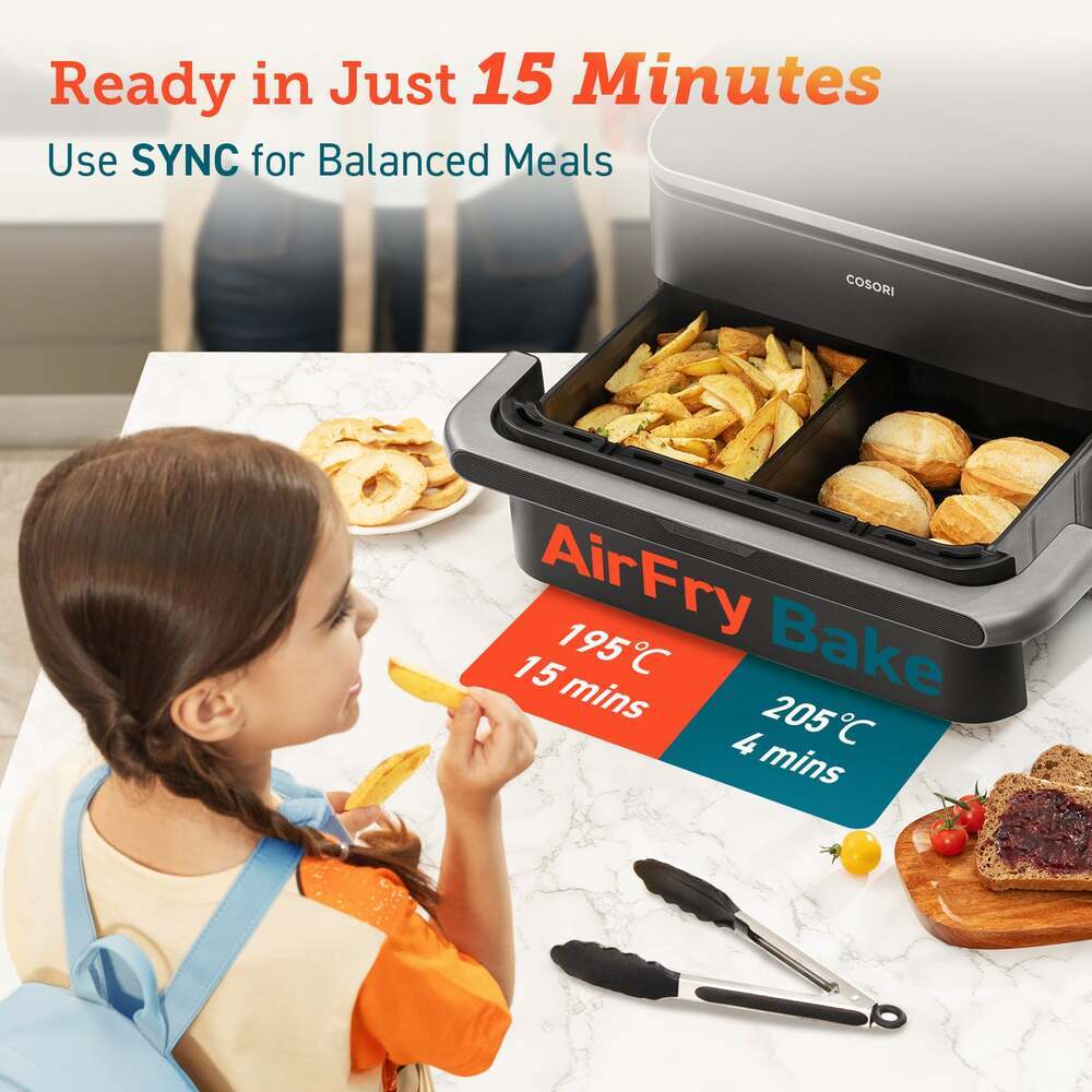 Funkce Sync Cosori Dual Blaze TwinFry