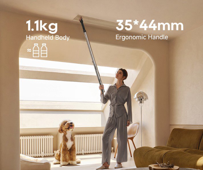 Lehká konstrukce a ergonomický úchop Dreame Air Station