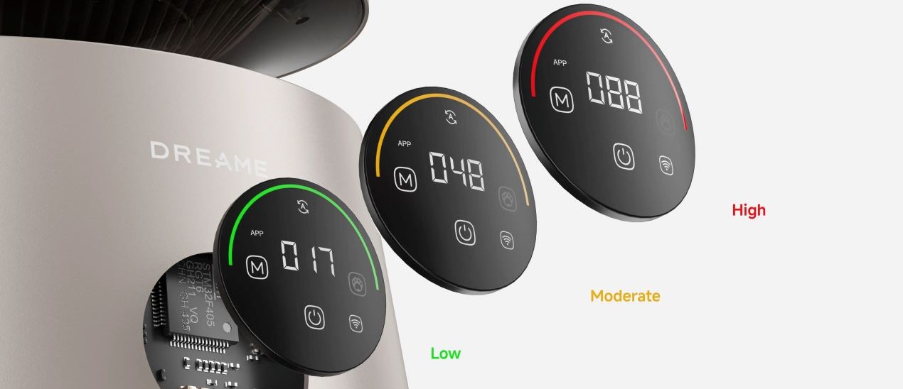 Intuitivní ovládání čističky Dreame AP10