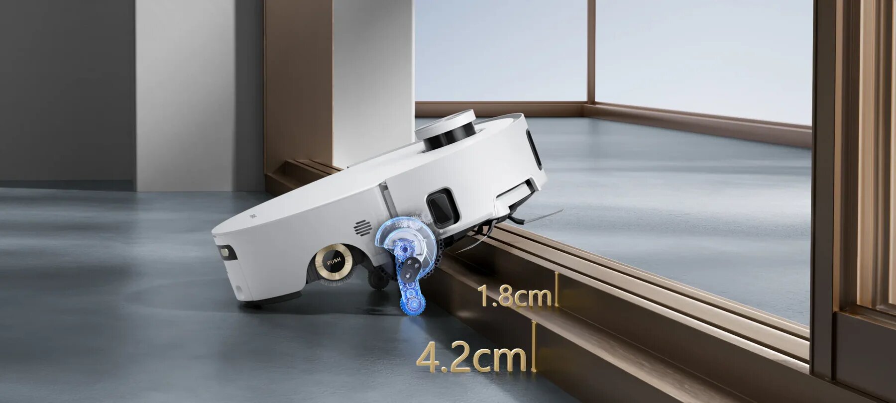 Systém ProLeap pro překonávání překážek Dreame Aqua10 Roller