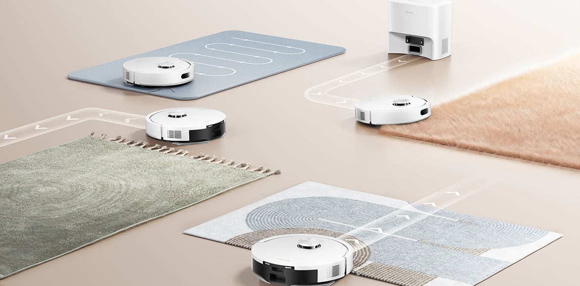 Inteligentní rozpoznání koberců Dreame F20 Plus