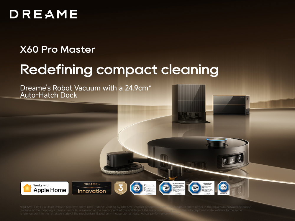 Kompaktní stanice s dosahem do každého rohu – Dreame X60 Pro Master