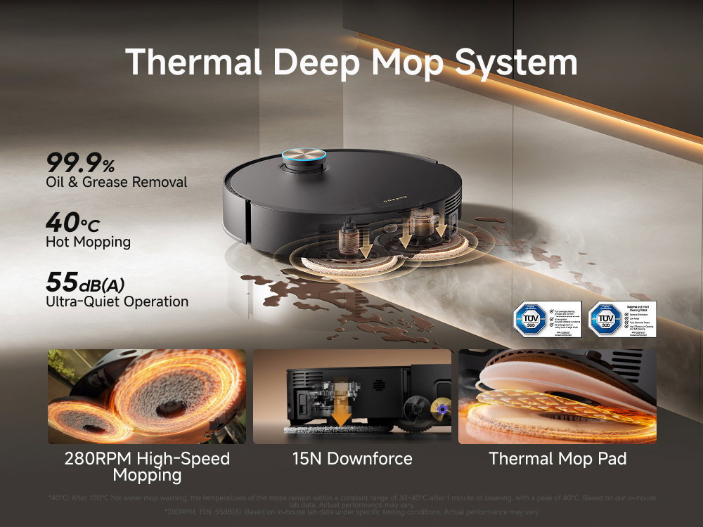 Mopování s podporou teplé vody – Dreame X60 Pro Master