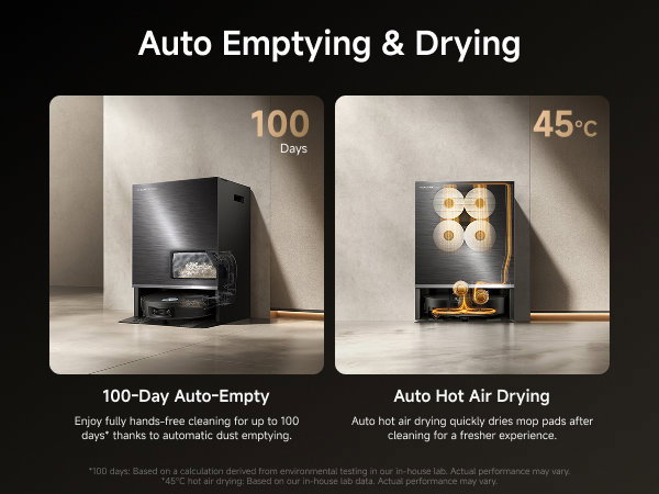 Automatické vyprazdňování prachu a sušení mopů Dreame X60 Pro Ultra Matrix