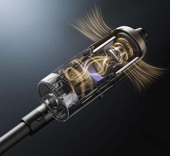 5stupňová filtrace HEPA H14 – schéma proudění vzduchu v Dreame Z30 AquaCycle Pro