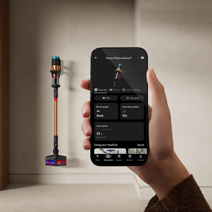 MyDyson App und erweiterte Funktionen des Dyson V16 Piston Animal Staubsaugers