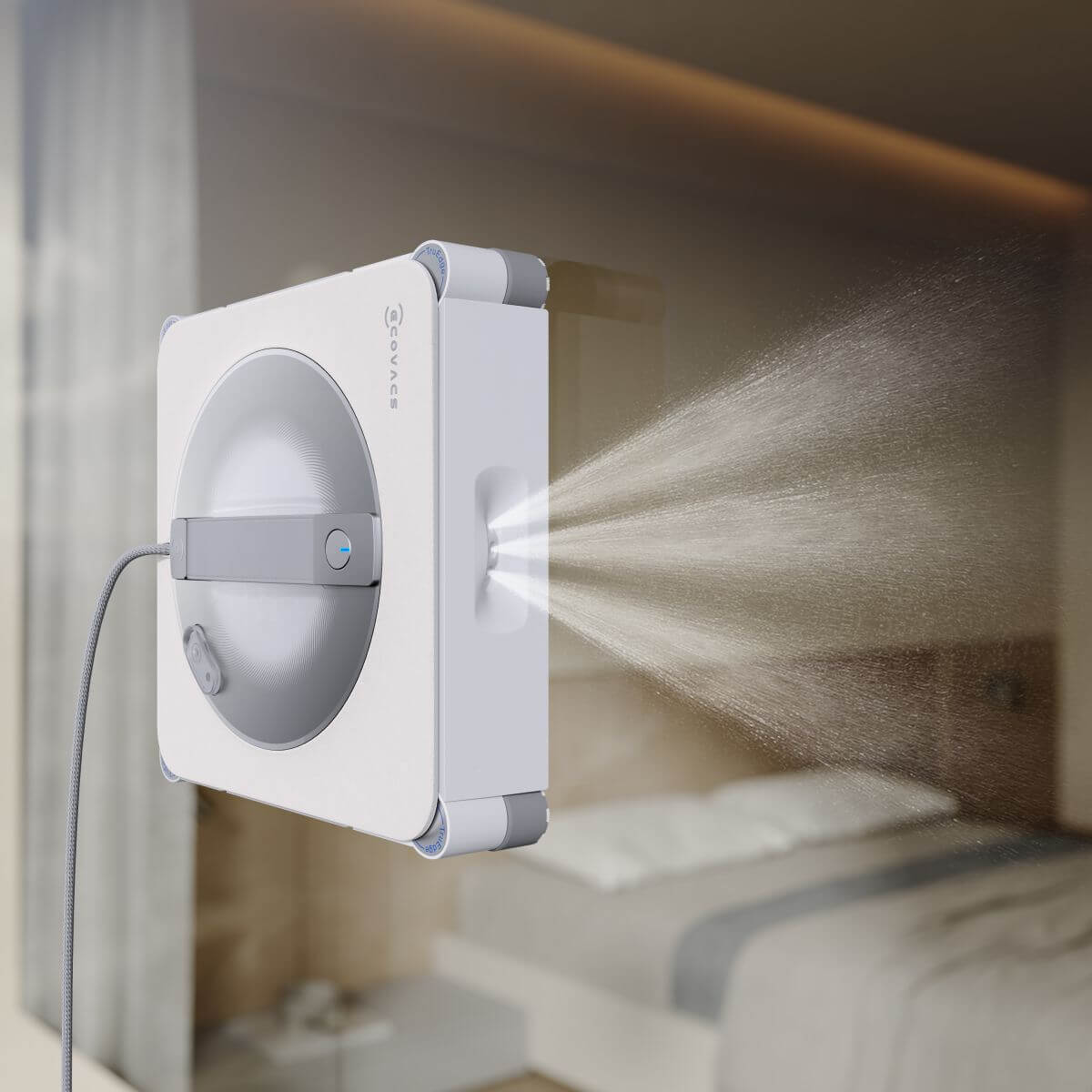 Tři trysky rozpustí nečistoty předem – Ecovacs Winbot W2S PRO Omni