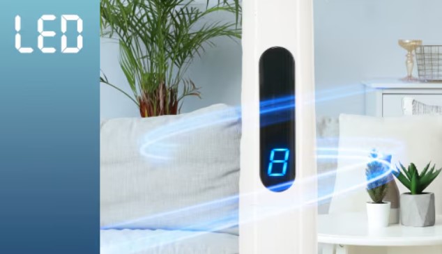 Ventilátor s 8 rychlostmi a oscilací