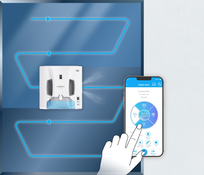 Smart Move intuitivní ovládání HOBOT SP-10 iScraper