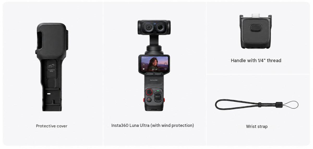 Obsah balení Standard Bundle – Insta360 Luna Ultra Standard Bundle Stellar White