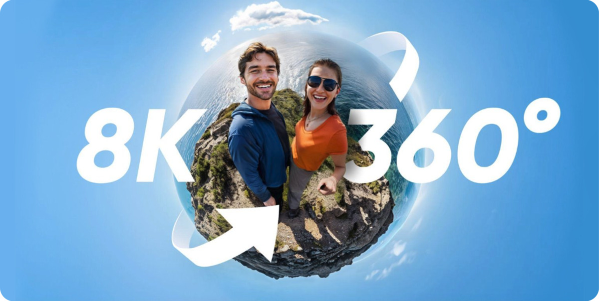 8K 360° záběr – Insta360 X4 Air Starter Bundle black