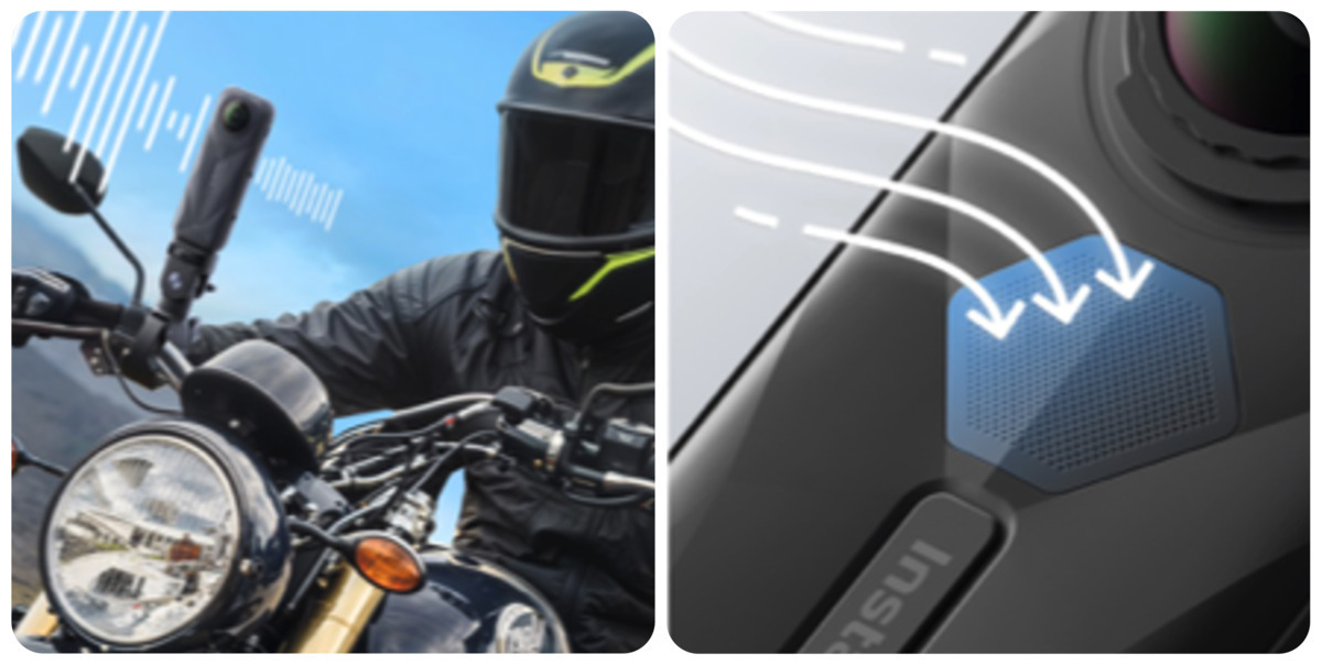 Automatická palubní kamera a headset v helmě – Insta360 X5 Essentials Bundle