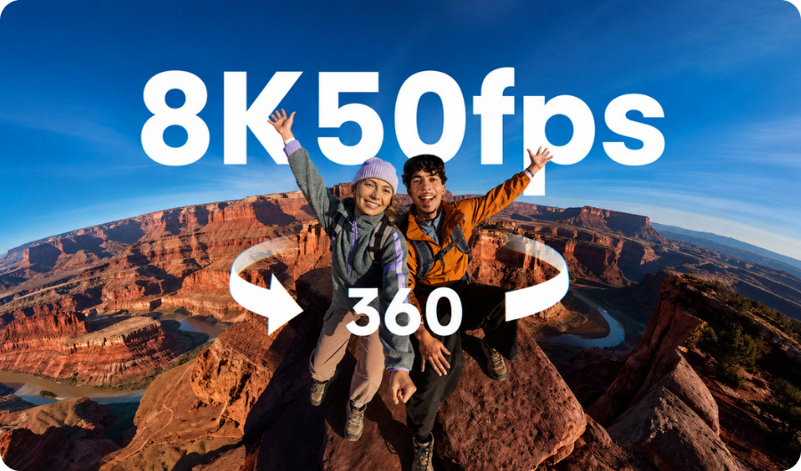 360° video v 8K při 50 fps – Insta360 X6 Essentials Bundle Midnight Black