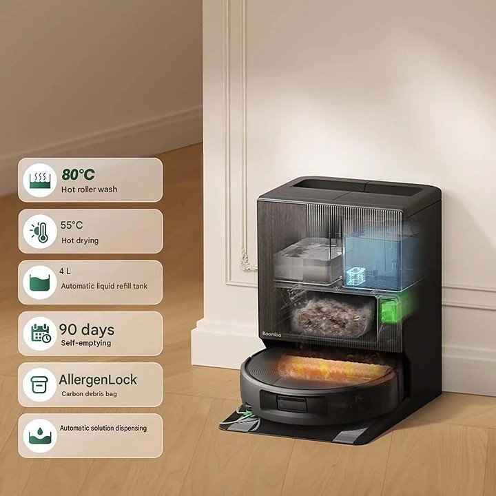 Až 90 dní bez vynášení prachu – iRobot Roomba Max 875 Combo