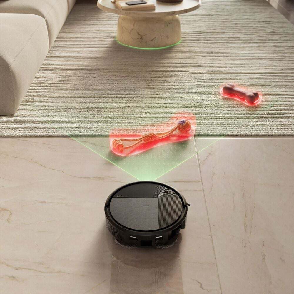 Kompaktní tělo a navigace ClearView™ Pro LiDAR – iRobot Roomba Plus 575 Combo + AutoWash dock