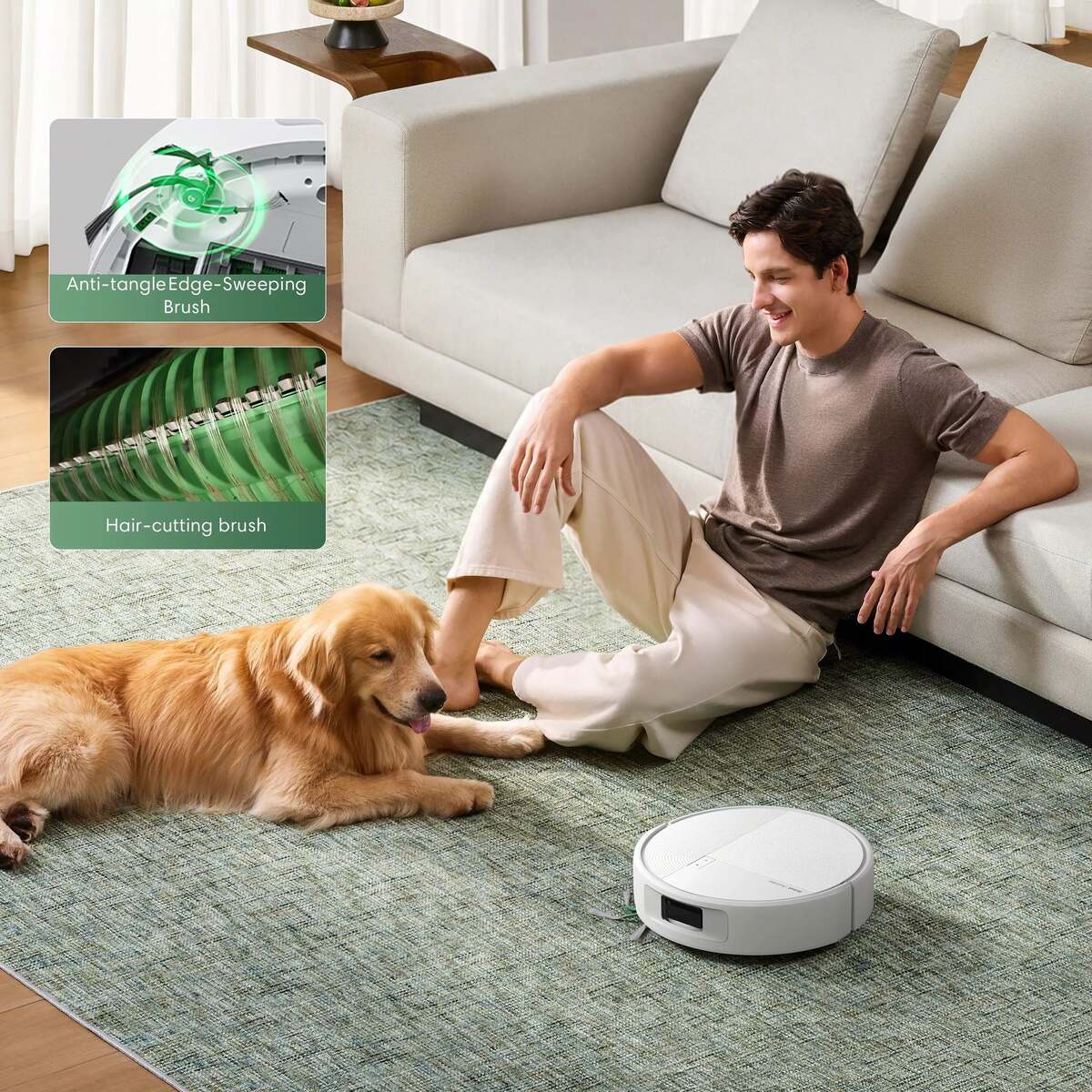 Vlasy a srst se nenamotávají – iRobot Roomba Plus 675 Combo + AutoWash dock
