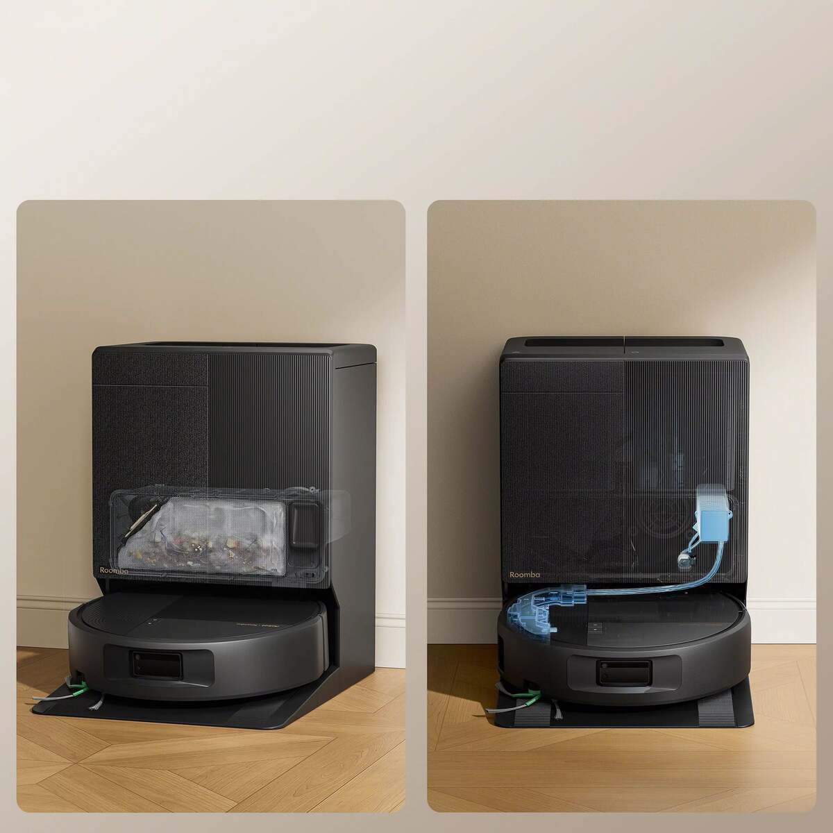 Automatické vyprazdňování a dávkování koncentrátu – iRobot Roomba Plus 675 Combo + AutoWash dock