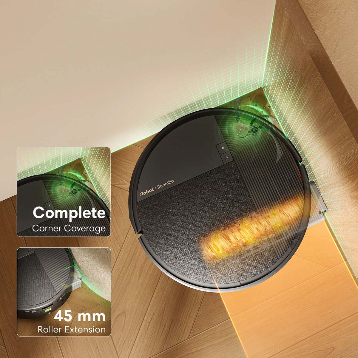 Čisté rohy, okraje i lišty – iRobot Roomba Plus 675 Combo + AutoWash dock