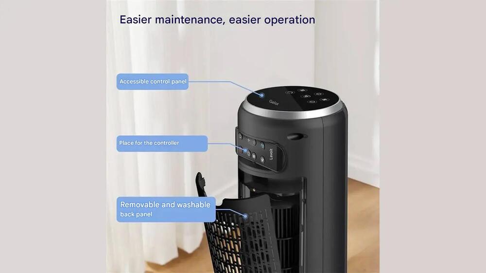 Oscilace a údržba ventilátoru Levoit TempSense F361 Vortex