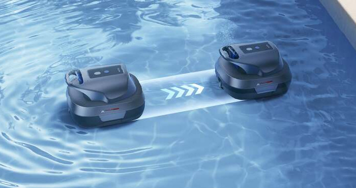 Automatické parkování u okraje bazénu MOVA Diver R10