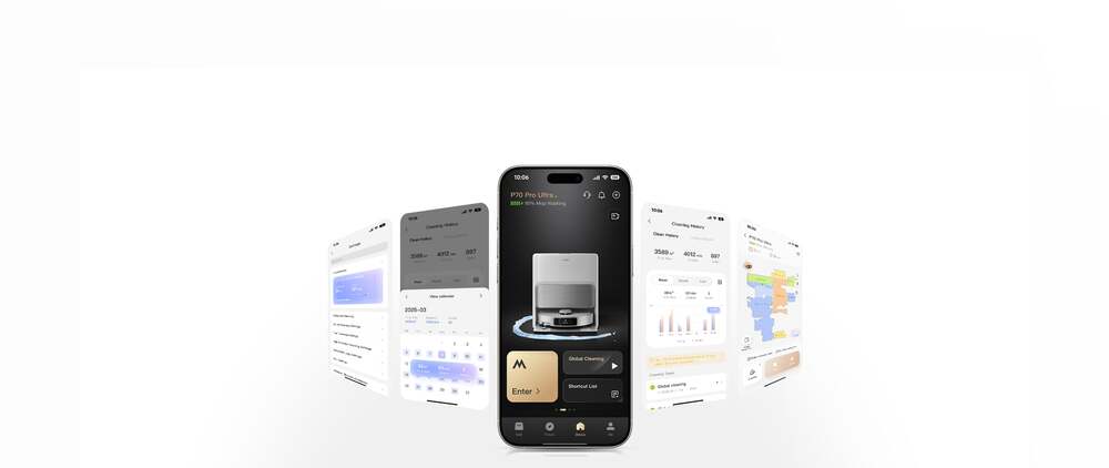 Ovládání přes aplikaci MOVA P70 Pro Ultra
