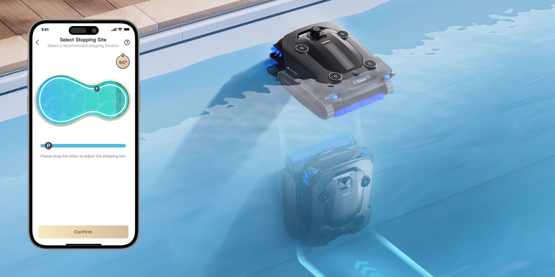 Dva režimy parkování MOVA Rover X10