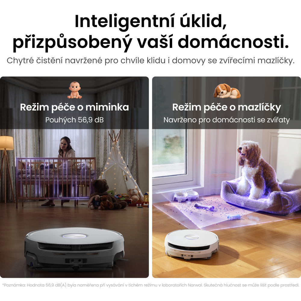 Režimy Baby Care a Pet Care Narwal Freo 20