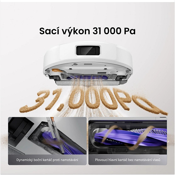 Sací výkon 31 000 Pa a kartáče bez zamotávání – Narwal Freo 20 Edge