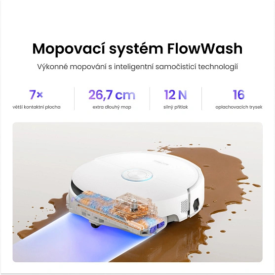 Mopovací systém FlowWash s 16 tryskami – Narwal Freo 20 Edge