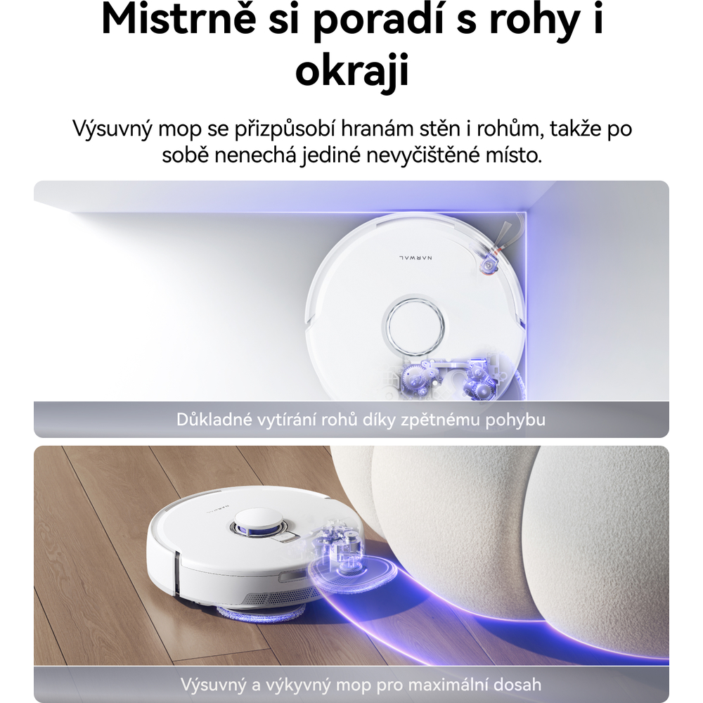 Výsuvný mop pro rohy a okraje Narwal Freo Z10 Pro