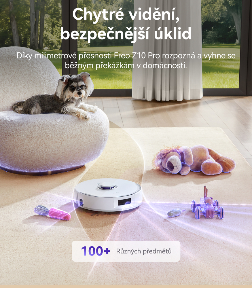 Chytré vyhýbání překážkám Narwal Freo Z10 Pro