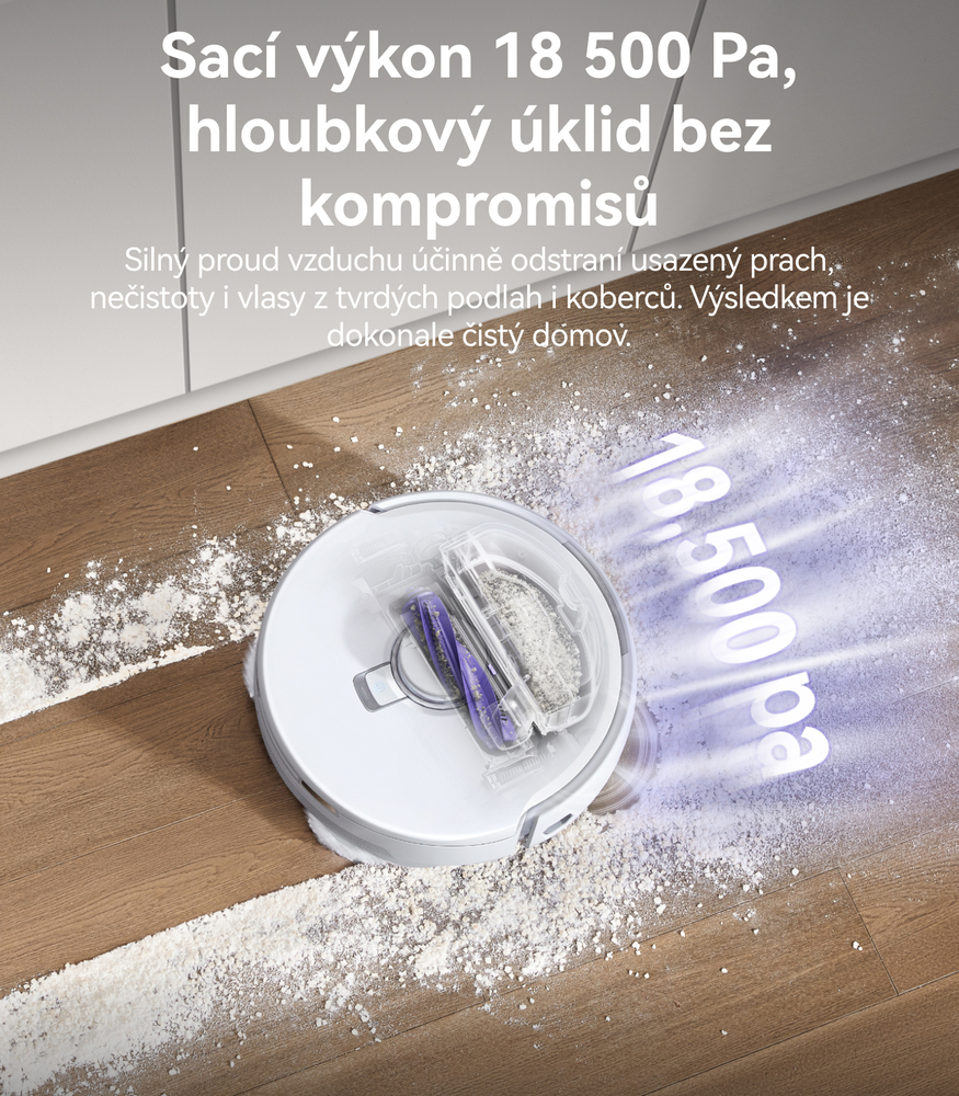 Sací výkon 18 500 Pa Narwal Freo Z10 Pro