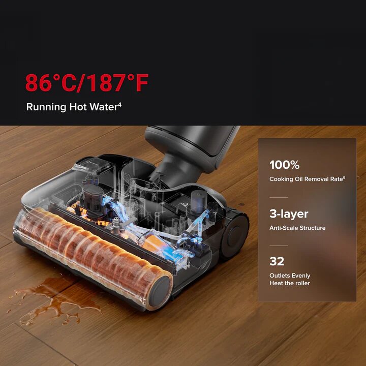 WaveFlow horká voda Roborock F25 Ultra