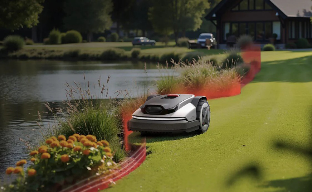 AI mapování zahrady Roborock RockMow S108