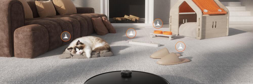 Rozpoznávání překážek Reactive AI – Roborock Saros 20 Flow Complete