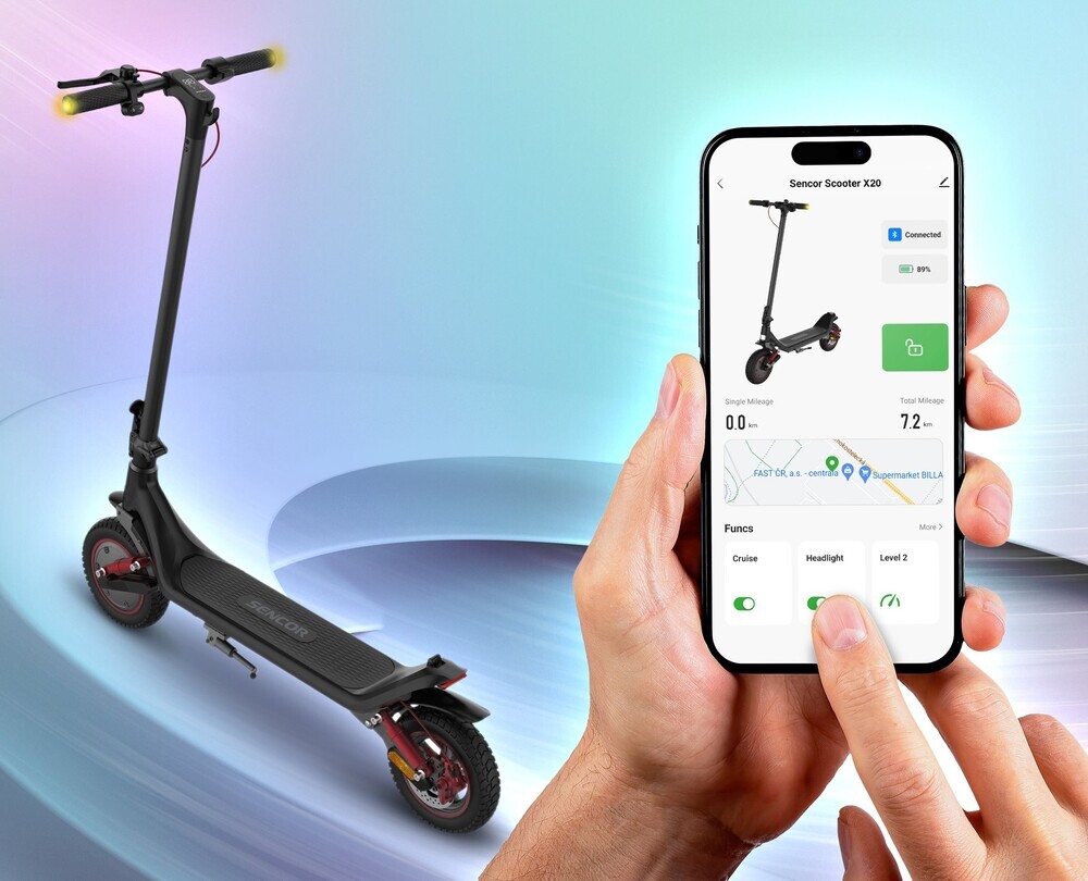 Smart funkce Sencor Scooter X20 Off-road