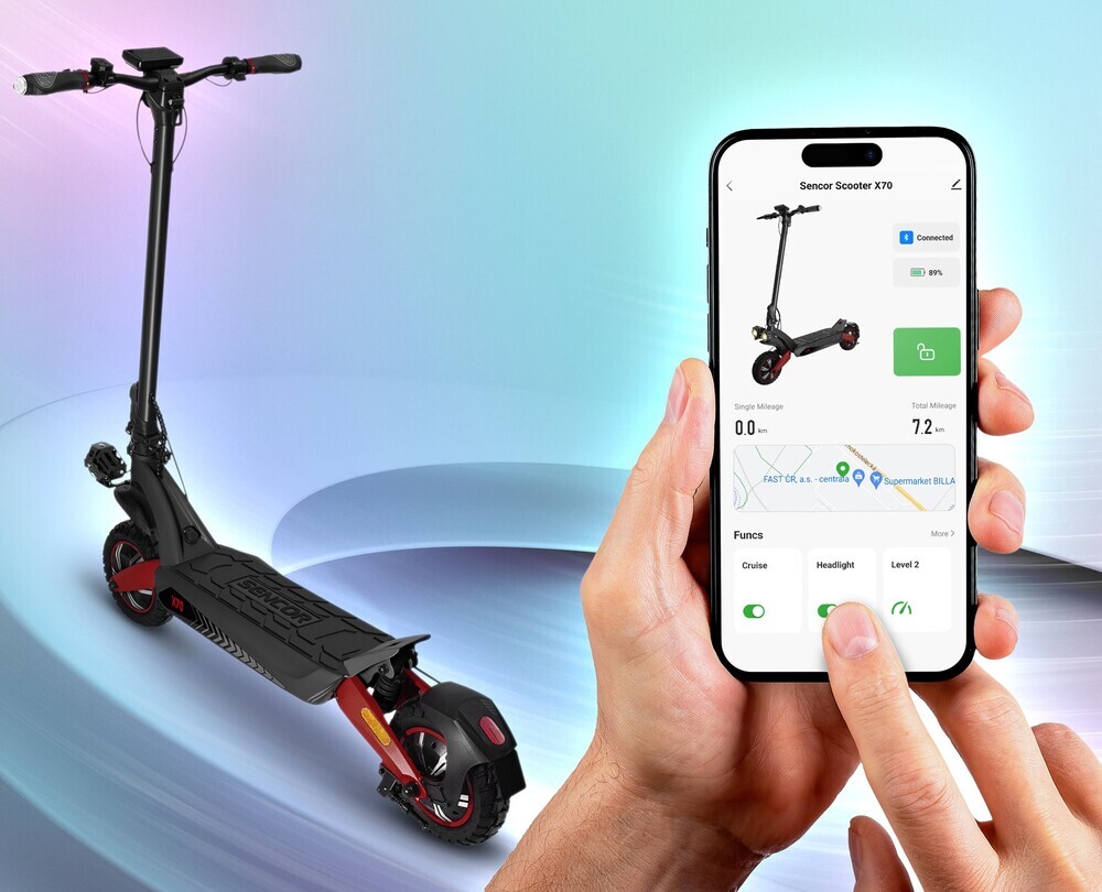 Smart funkce Sencor Scooter X70 Off-road