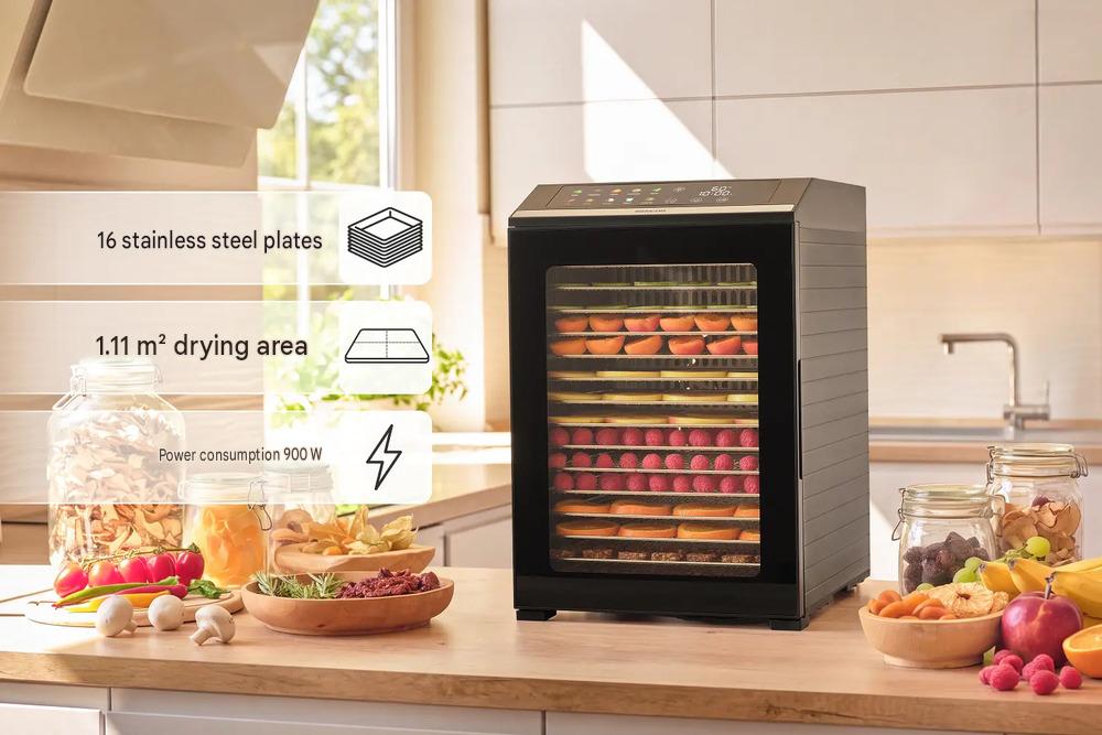 Dostatečný prostor pro sušení potravin – Sencor SFD 8300BK