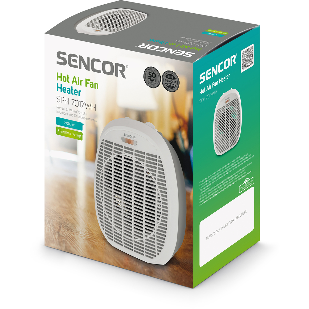 Teplovzdušný ventilátor s dvěma úrovněmi výkonu