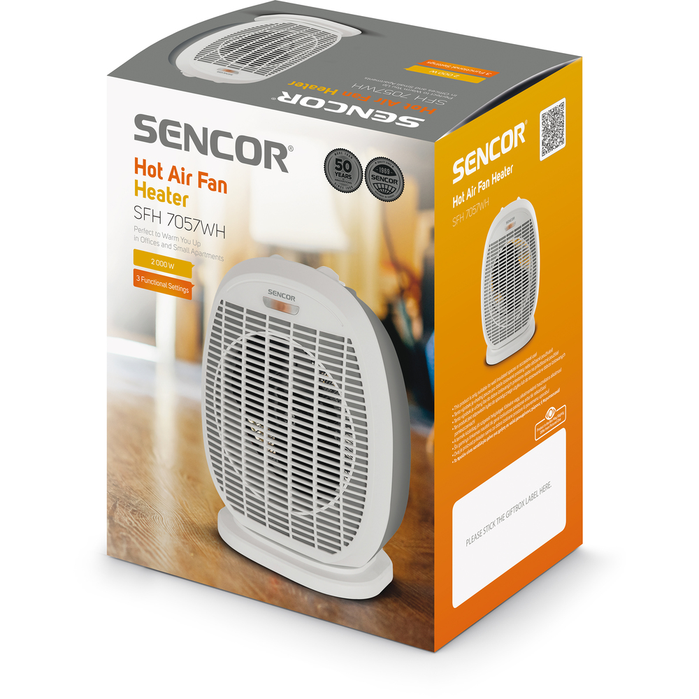 Výkonný teplovzdušný ventilátor s dvěma stupni výkonu