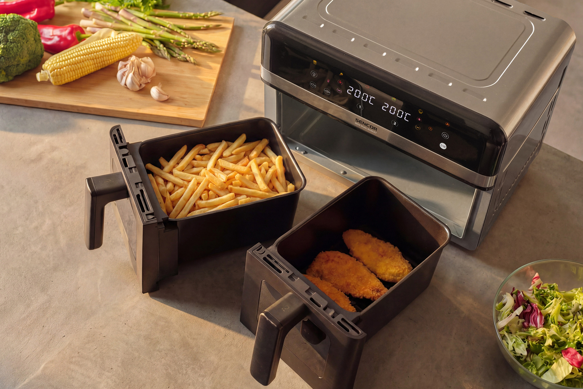 Smažení s minimem oleje – Sencor SFR 8800SS INOX