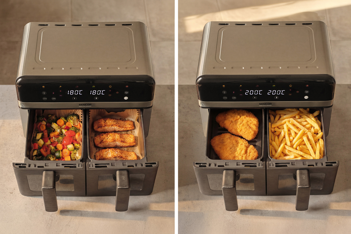 Funkce Sync Finish a Dual Cook – Sencor SFR 8800SS INOX