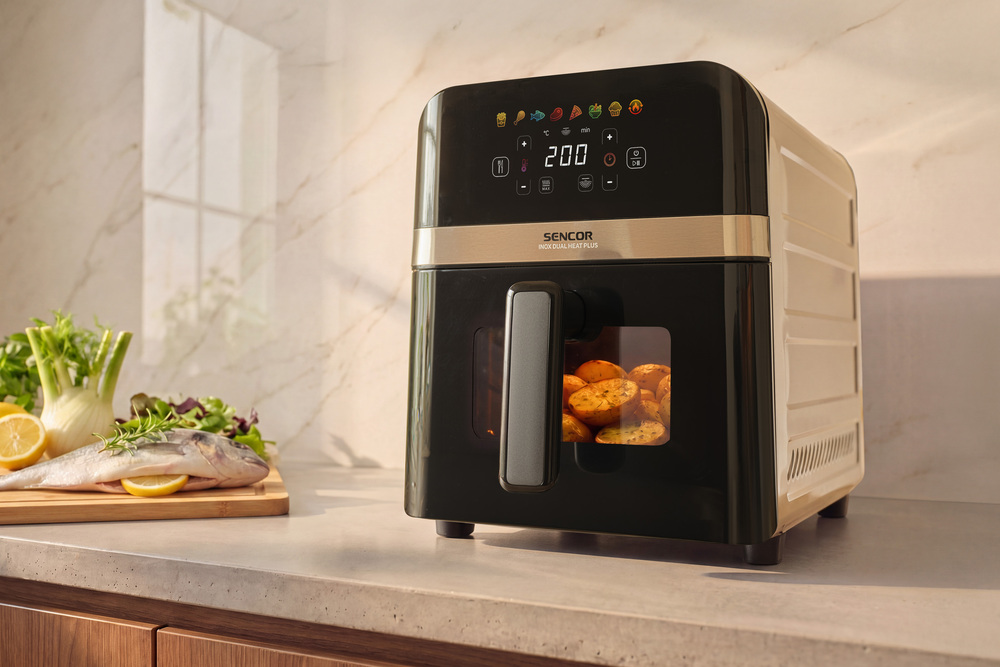 Extra velký objem – Sencor SFR 9800SS INOX DUAL HEAT PLUS