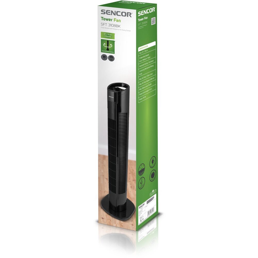 Design a příslušenství ventilátoru Sencor SFT 3108BK