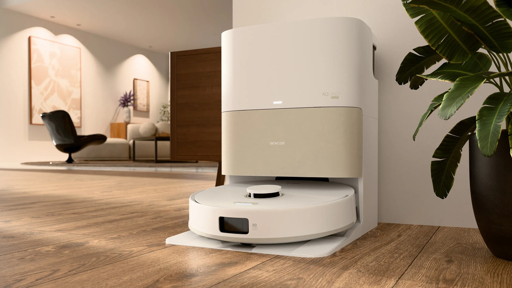 Sencor SRV 9690WH Aquino+ Hot Wash – robotický vysavač s multifunkční stanicí